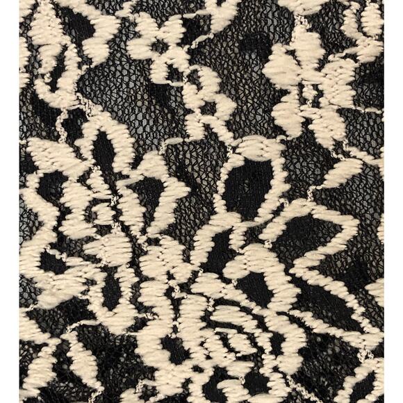 Lilypad XL A-Line Dress Tunic Short Top Black White Lace Overlay Angel Wing SLV - Picture 8 of 12